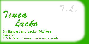 timea lacko business card